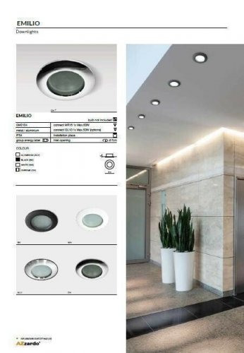 Світильник точковий Azzardo AZ0809 Emilio (black) (GM2104-BK) (76050)