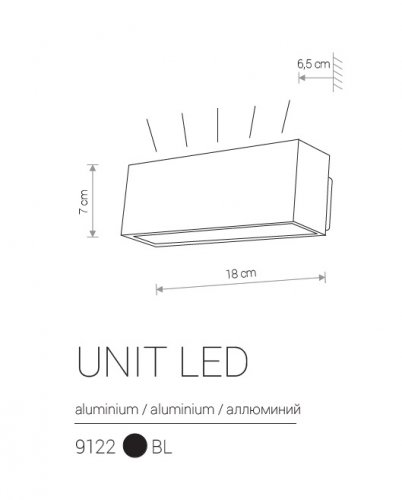 Настінний світильник Nowodvorski 9122 UNIT LED (23585)