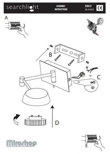 Бра Searchlight 3863CC Wall Adjustable Arms (21298)