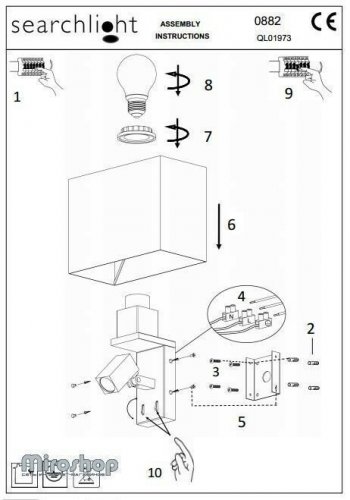 Бра Searchlight 0882SS Wall (21763)