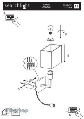 Бра Searchlight 6519AB Wall (21280)