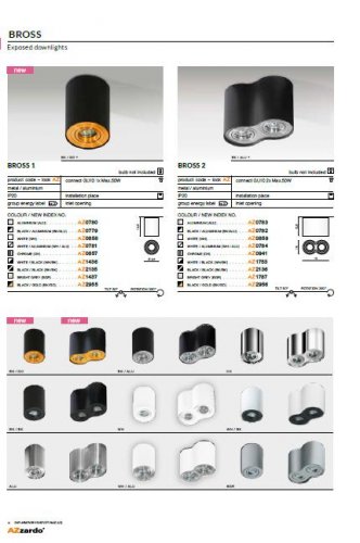 Точковий світильник Azzardo AZ2956 Bross 2 (black/gold) 