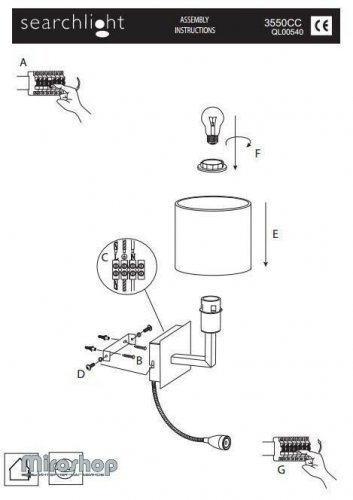 Бра Searchlight 3550CC Wall (21193)