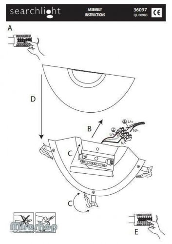 Бра Searchlight 36097AM Tiffany (21166)