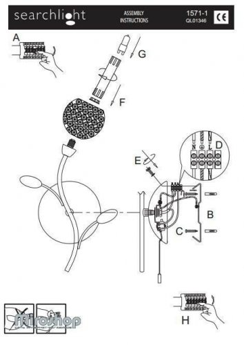 Бра Searchlight 1571-1CC Bellis II (21287)