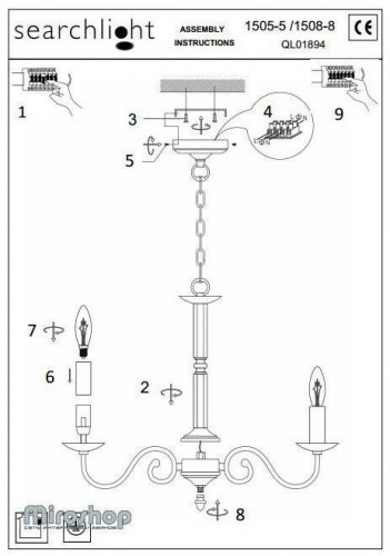 Люстра Searchlight 1505-5SS Richmond (21031) 