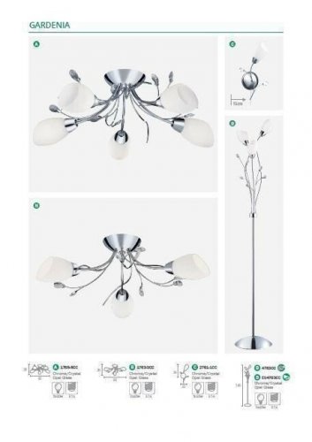 Люстра Searchlight 1765-5CC Gardenia (20974)