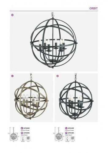 Люстра Searchlight 2476-6BK Orbit (21081)