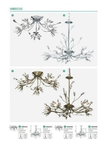Люстра Searchlight 2885-5CC Hibiscus (20848)