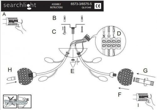 Люстра Searchlight 6575-5BC Bellis II (20604)