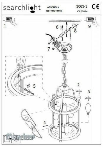 Люстра Searchlight 3063-3CC Victorian Lanterns (20964)
