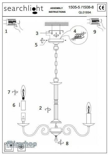 Люстра Searchlight 1508-8AB Richmond (20772)