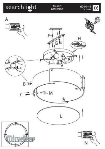 Люстра Searchlight 6044-44 Trinity (20541)
