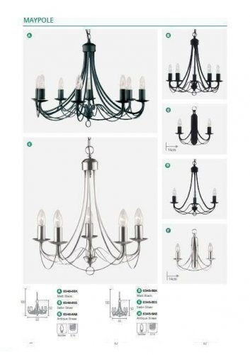 Люстра Searchlight 6345-5SS Maypole (20543)