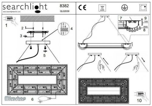 Люстра Searchlight 8382CC Vesuvius (21561)