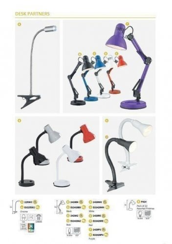 Настільна лампа Searchlight EU2429WH Desk Partners (21672)