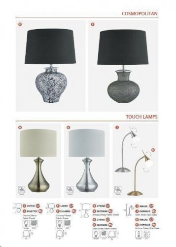 Настольная лампа Searchlight EU2750AB Touch (21473)