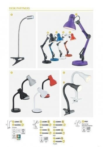 Настільна лампа Searchlight EU4122BK Desk Partners