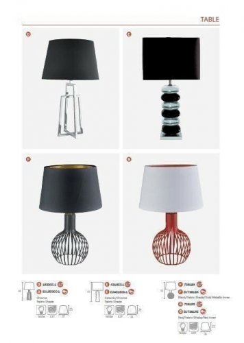 Настільна лампа Searchlight EU1533CC-1 York (20955)