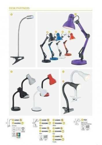 Настільна лампа Searchlight EU4122WH Desk Partners