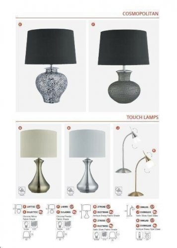 Настільна лампа Searchlight EU2750SS Touch (21644)