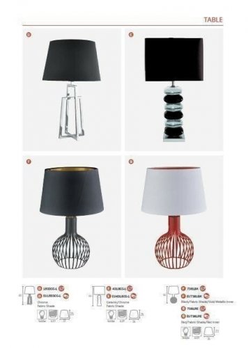 Настільна лампа Searchlight EU4318CC-1 BRAVO (21702)