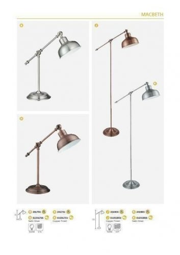 Настільна лампа Searchlight EU2017CU Macbeth (21413)