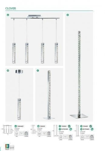 Настільна лампа Searchlight EU7023CC Clover (21776)