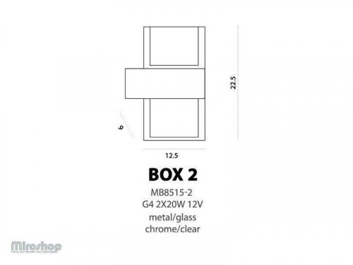 Бра Azzardo AZ0035 Box 2 (MB8515-2-CH-CL) (15812)