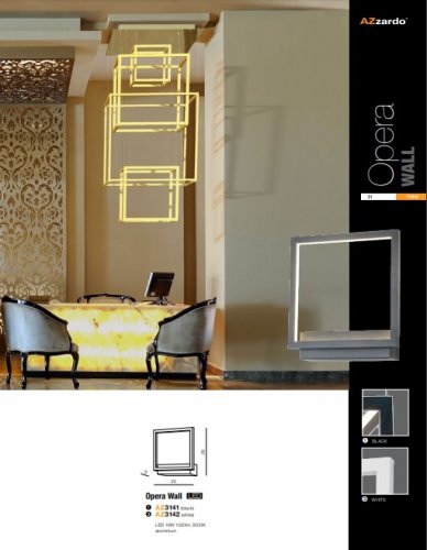 Настінний світильник Azzardo AZ3141 Opera wall (black) 