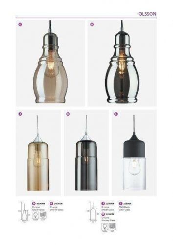 Підвісний світильник Searchlight 3604AM Olsson (21055) 