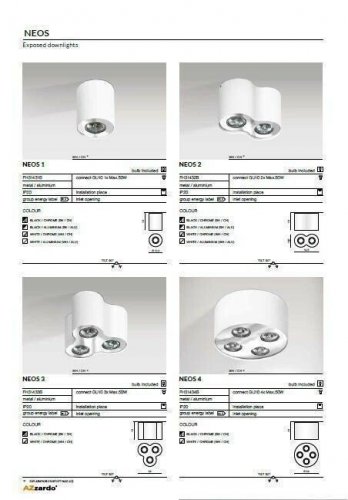 Світильник точковий Azzardo AZ0741 Neos 3 (white/chrome) (FH31433B-WH-CH) (76097)