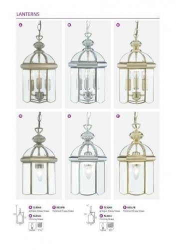 Підвісний світильник Searchlight 7131AB Lanterns (20817)