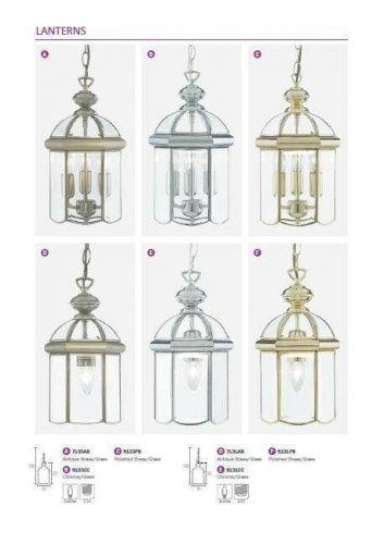 Підвісний світильник Searchlight 5131CC Lanterns (20468)