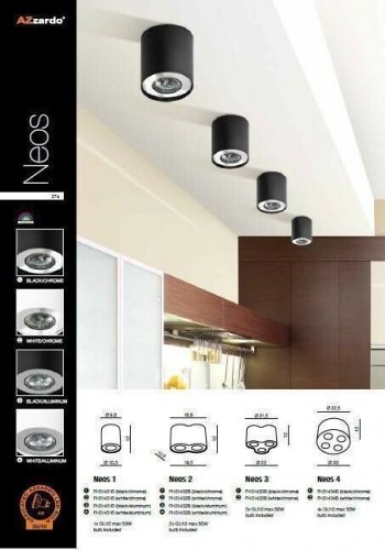 Світильник точковий Azzardo AZ0741 Neos 3 (white/chrome) (FH31433B-WH-CH) (76097)