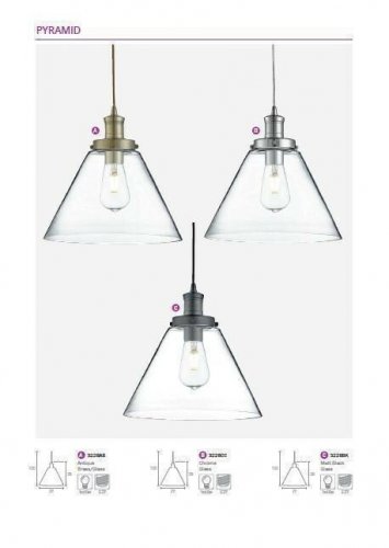 Підвісний світильник Searchlight 3228BK Pyramid (21023) 