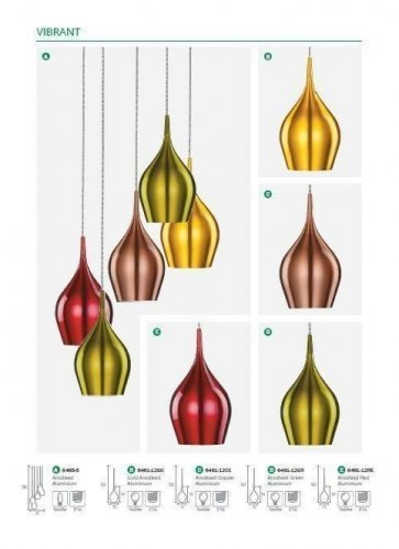 Світильник підвісний Searchlight 6465-5 Vibrant (20544)