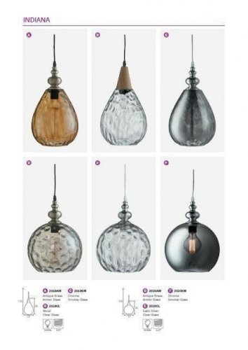 Підвісний світильник Searchlight 2019AM Indiana (21498)