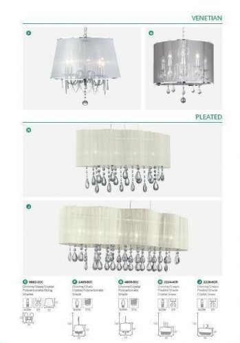 Підвісний світильник Searchlight 1485-5CC Venetian (20831)