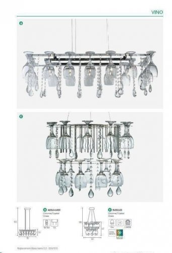 Підвісний світильник Searchlight 41510-10CC Vino (20662)