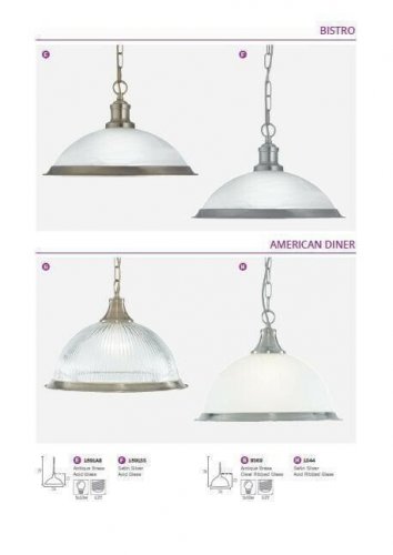 Світильник підвісний Searchlight 1044 American Diner (21485)