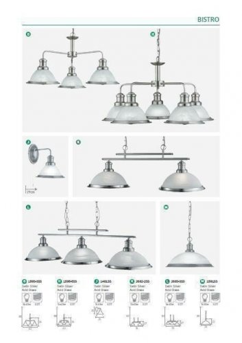 Підвісний світильник Searchlight 2683-3SS Bistro (21135)