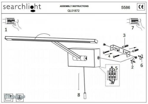 Підсвічування для картин Searchlight 5586AB LED Picture Lights (21333)