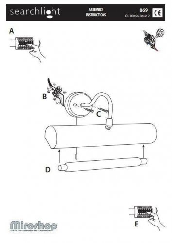 Підсвічування для картин Searchlight 869AB Picture Lights (21576)