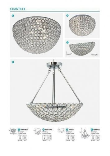 Потолочный светильник Searchlight 5162-25CC Chantilly (20812)