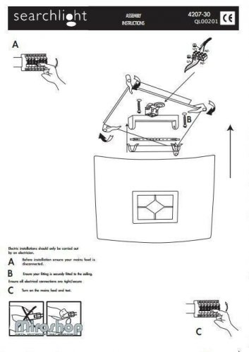 Стельовий світильник Searchlight 4207-30 Tiffany (21494)