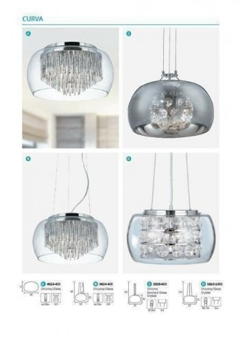 Потолочный светильник Searchlight 4624-4CC Curva (20473)