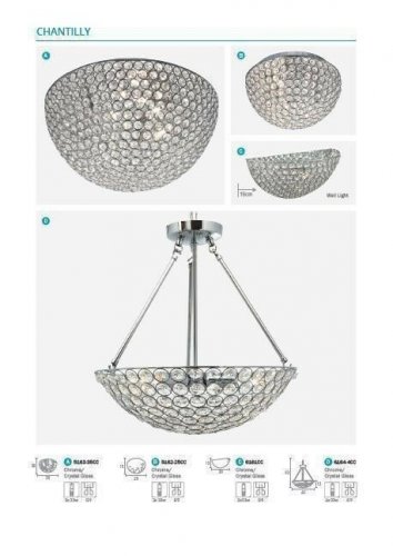 Стельовий світильник Searchlight 5163-35CC Chantilly (20530)