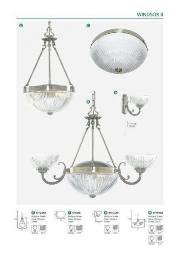 Світильник стельовий Searchlight 4772AB Flush (20811)