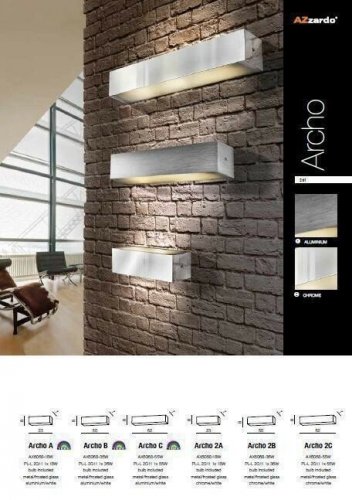 Бра Azzardo AZ0328 Archo 2C (AX6068-55W-CH-WH) (76020)